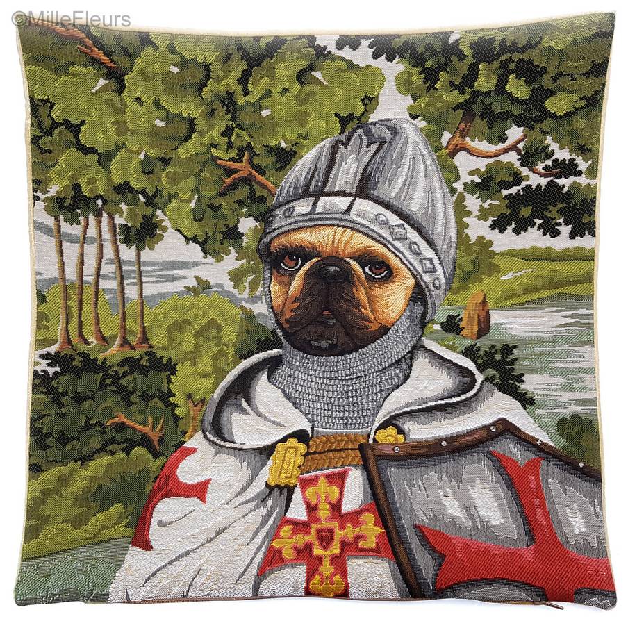 Perro Lancelot Fundas de cojín Perros - Mille Fleurs Tapestries
