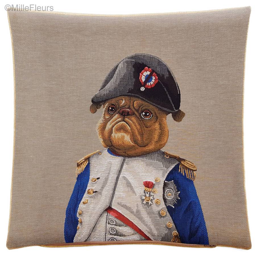 Napoleon Bulldog Tapestry cushions Dogs - Mille Fleurs Tapestries