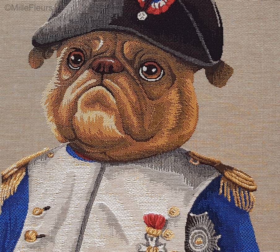 Napoleon Bulldog Fundas de cojín Perros - Mille Fleurs Tapestries