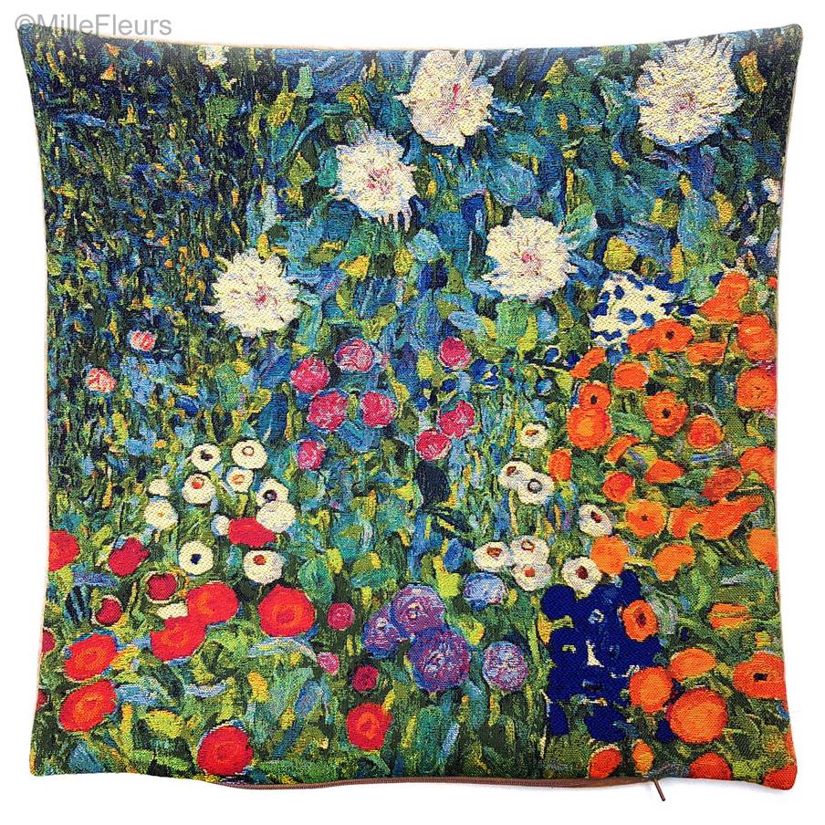 Jardín de Flores (Klimt) Fundas de cojín Gustav Klimt - Mille Fleurs Tapestries