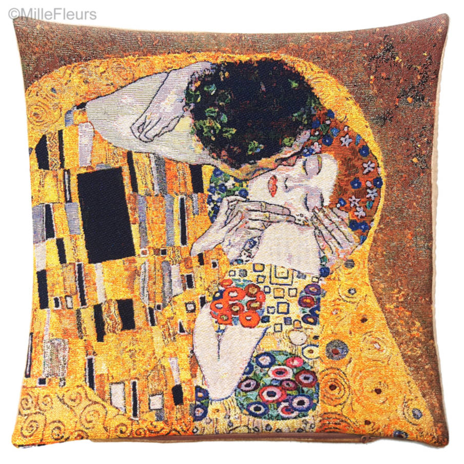 De Kus (Gustav Klimt) Sierkussens Gustav Klimt - Mille Fleurs Tapestries