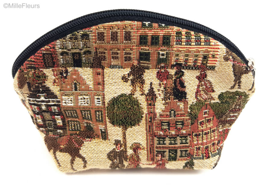 Bruges Market Make-up Bags Zipper Pouches - Mille Fleurs Tapestries