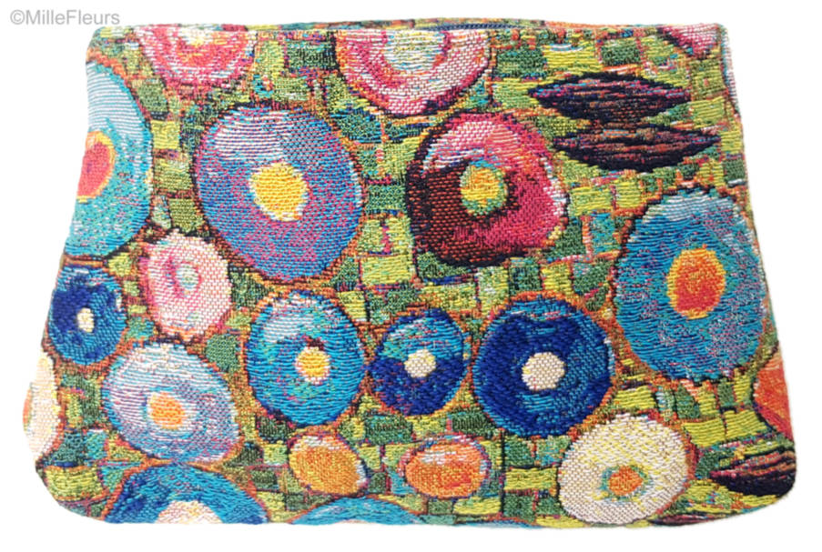 Klimt Circles Make-up Bags Zipper Pouches - Mille Fleurs Tapestries