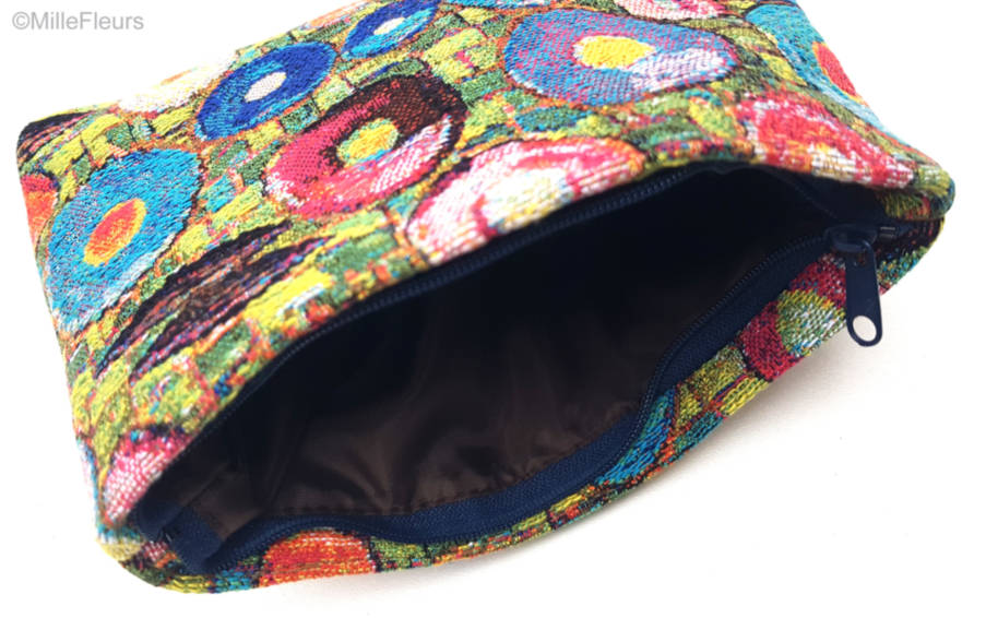 Klimt Círculos Bolsas de Maquillaje Estuches con Cremallera - Mille Fleurs Tapestries