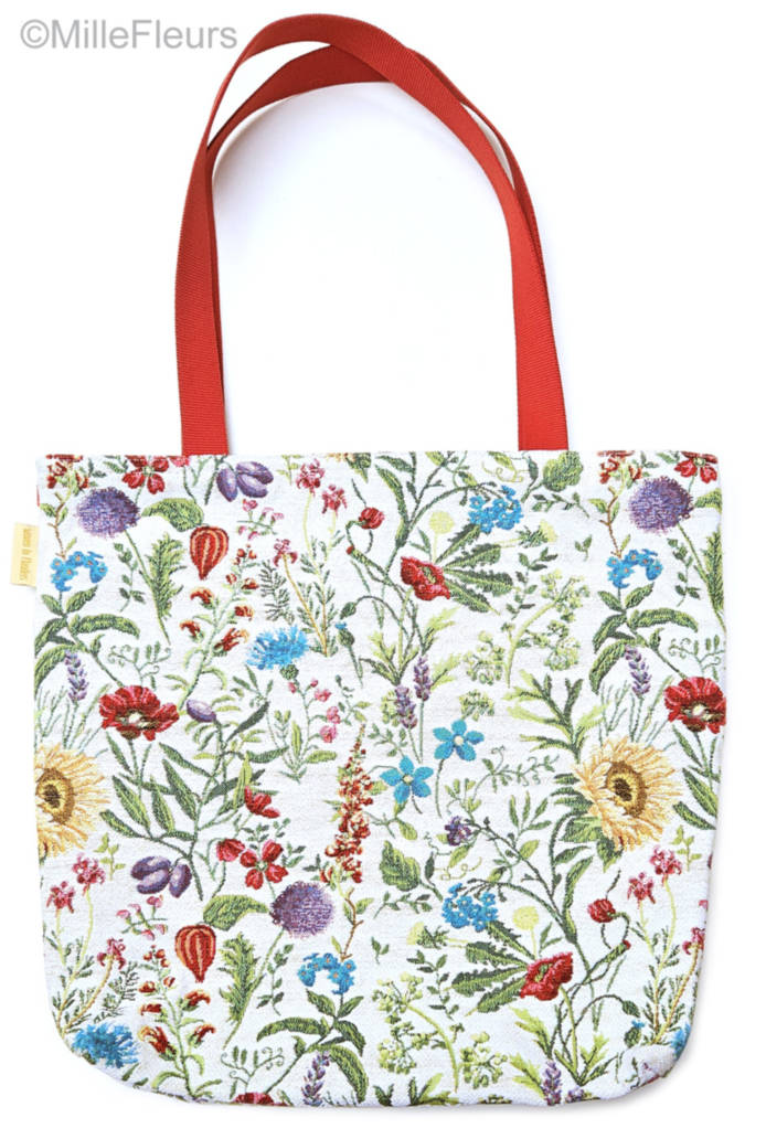 Field Flowers Tote Bags Flowers - Mille Fleurs Tapestries