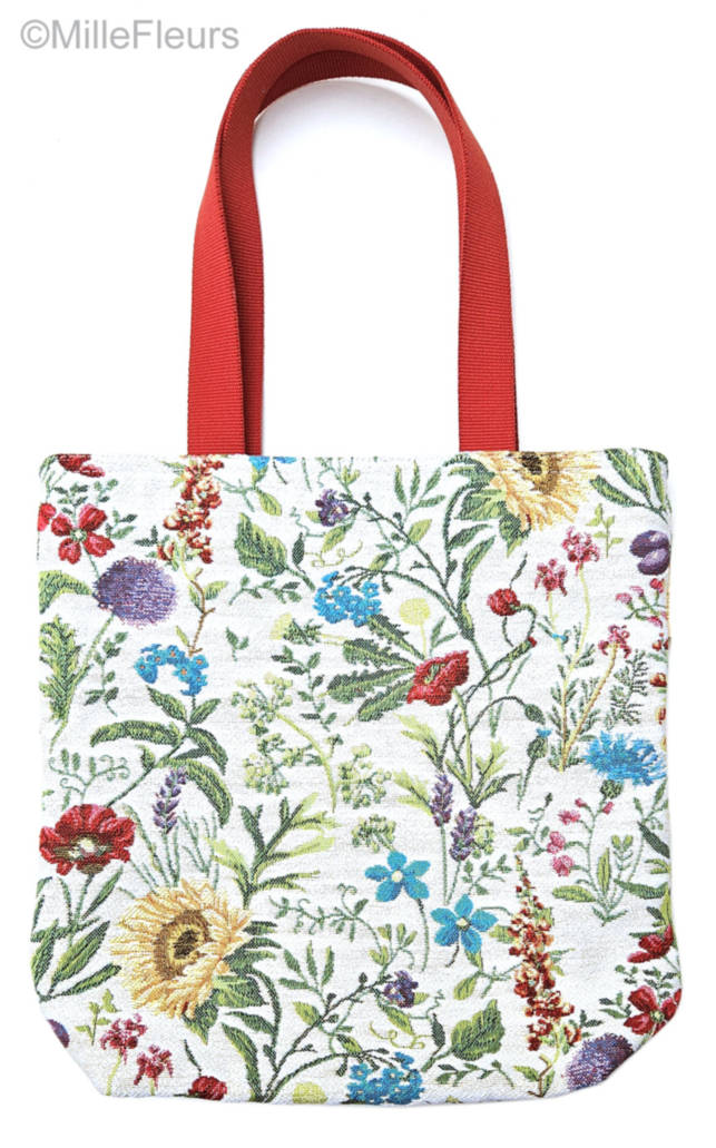 Field Flowers Tote Bags Flowers - Mille Fleurs Tapestries