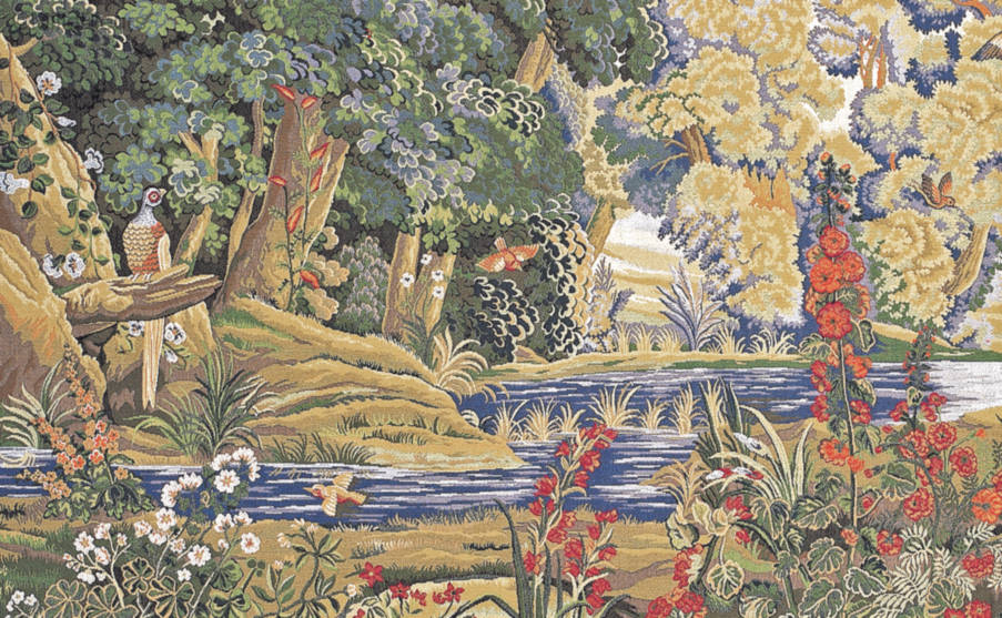 Verdure con Flores y Pájaros Tapices de pared Verdure - Mille Fleurs Tapestries