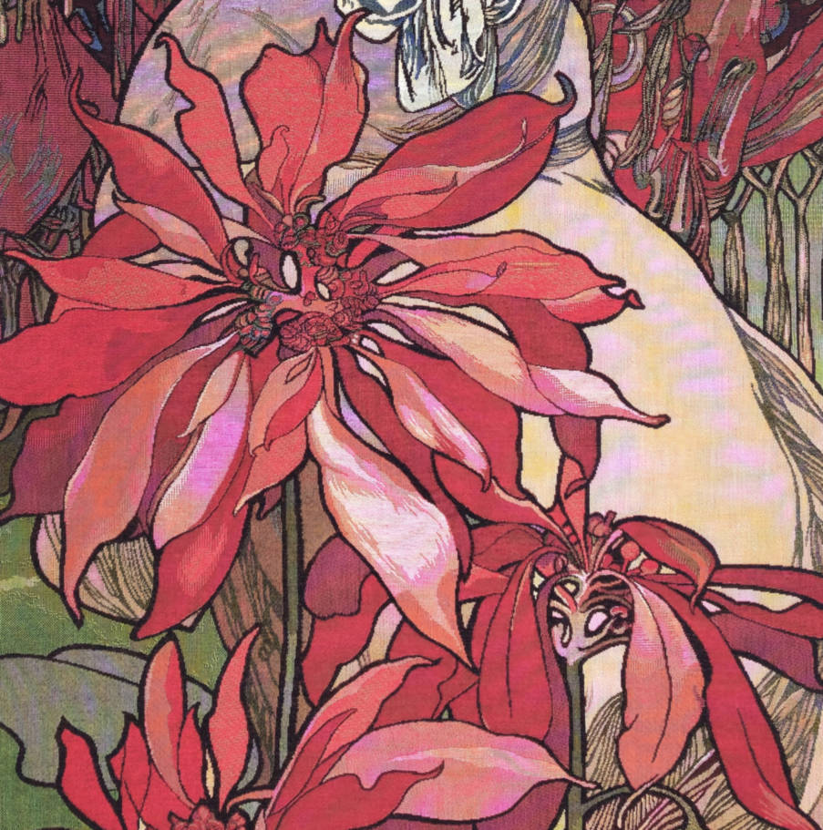 Rubis (Mucha) Tapisseries murales Alfons Mucha - Mille Fleurs Tapestries