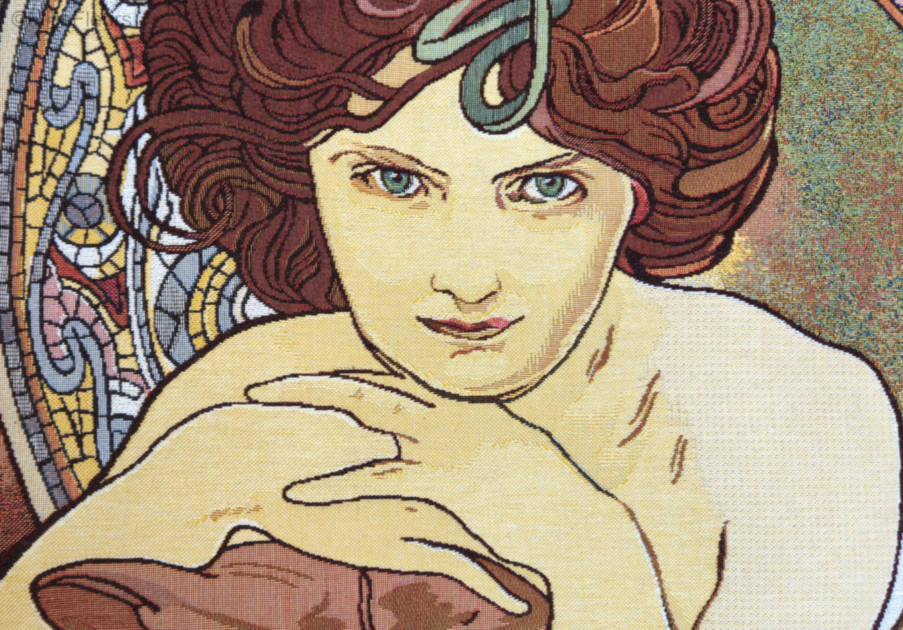 Esmeralda (Mucha) Tapices de pared Alfons Mucha - Mille Fleurs Tapestries