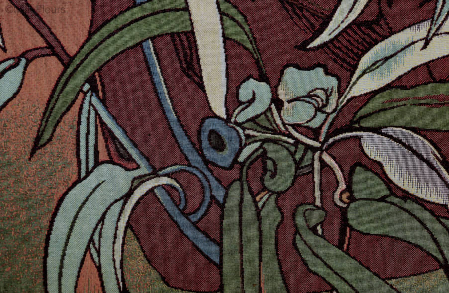 Emerald (Mucha) Wall tapestries Alphonse Mucha - Mille Fleurs Tapestries