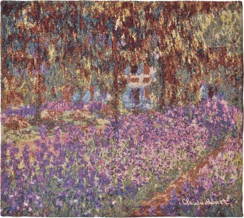 Irises in Garden (Monet)