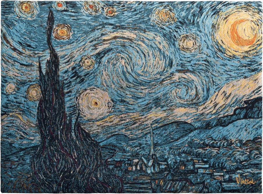 La Noche Estrellada (Van Gogh) Tapices de pared Vincent Van Gogh - Mille Fleurs Tapestries