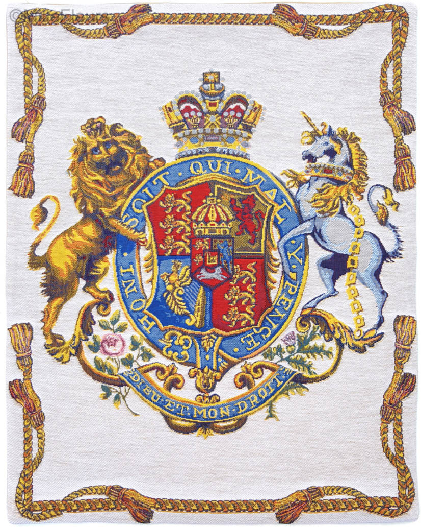 Royal coat of arms of the United Kingdom Wall tapestries Other Medieval - Mille Fleurs Tapestries