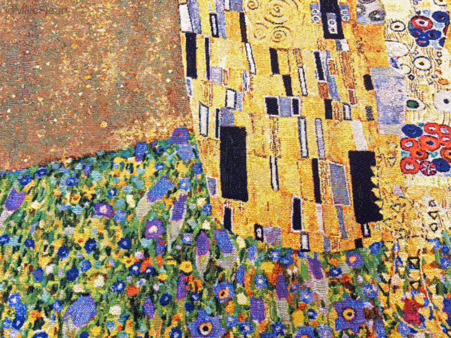 El Beso (Klimt) Tapices de pared Gustav Klimt - Mille Fleurs Tapestries