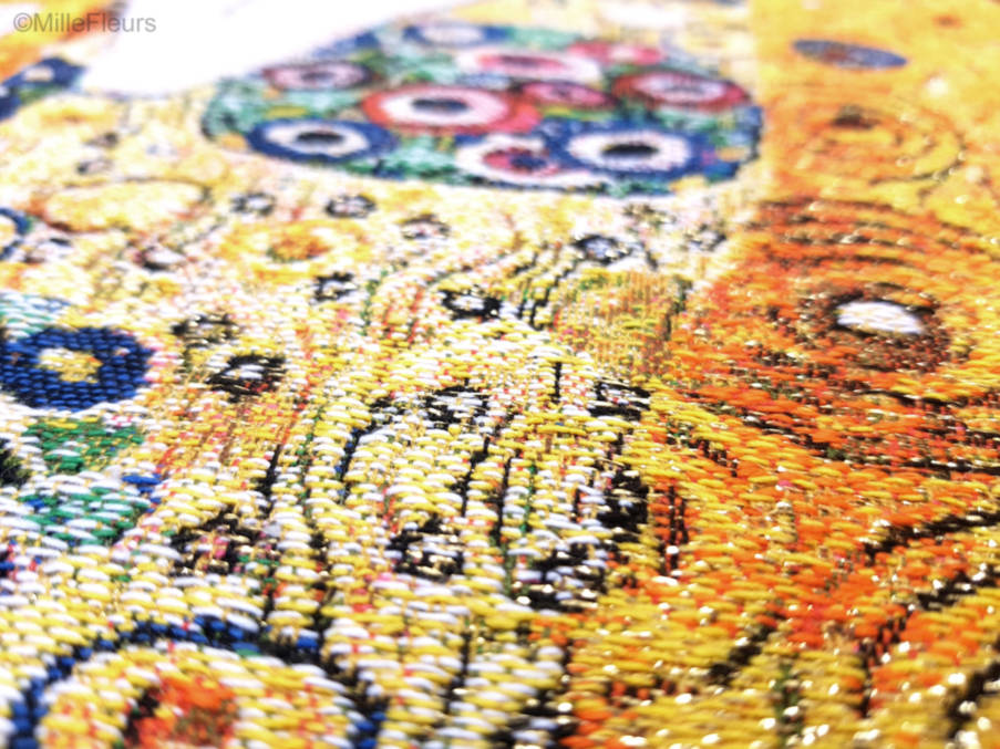 De Kus (Klimt) Wandtapijten Gustav Klimt - Mille Fleurs Tapestries