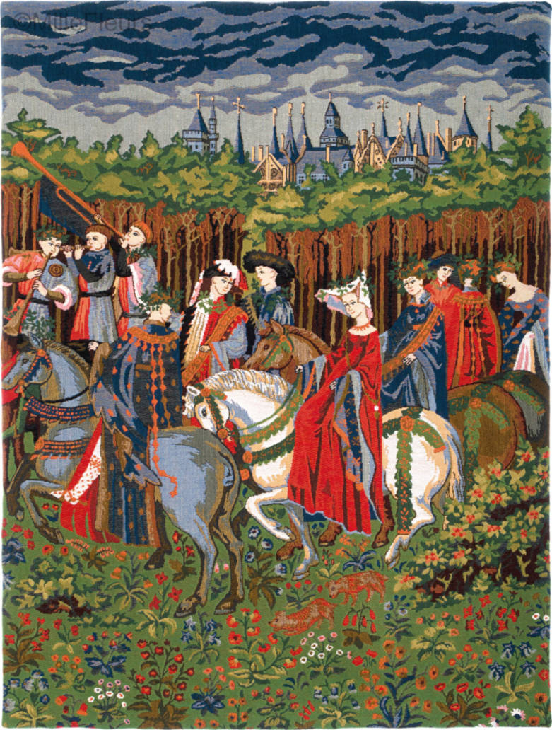El Duque de Berry Tapices de pared Otros Medievales - Mille Fleurs Tapestries