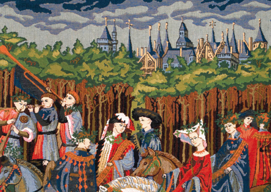 El Duque de Berry Tapices de pared Otros Medievales - Mille Fleurs Tapestries