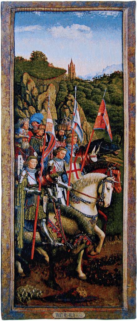 Les Chevaliers du Christ (van Eyck) Tapisseries murales Chefs-d'œuvre - Mille Fleurs Tapestries
