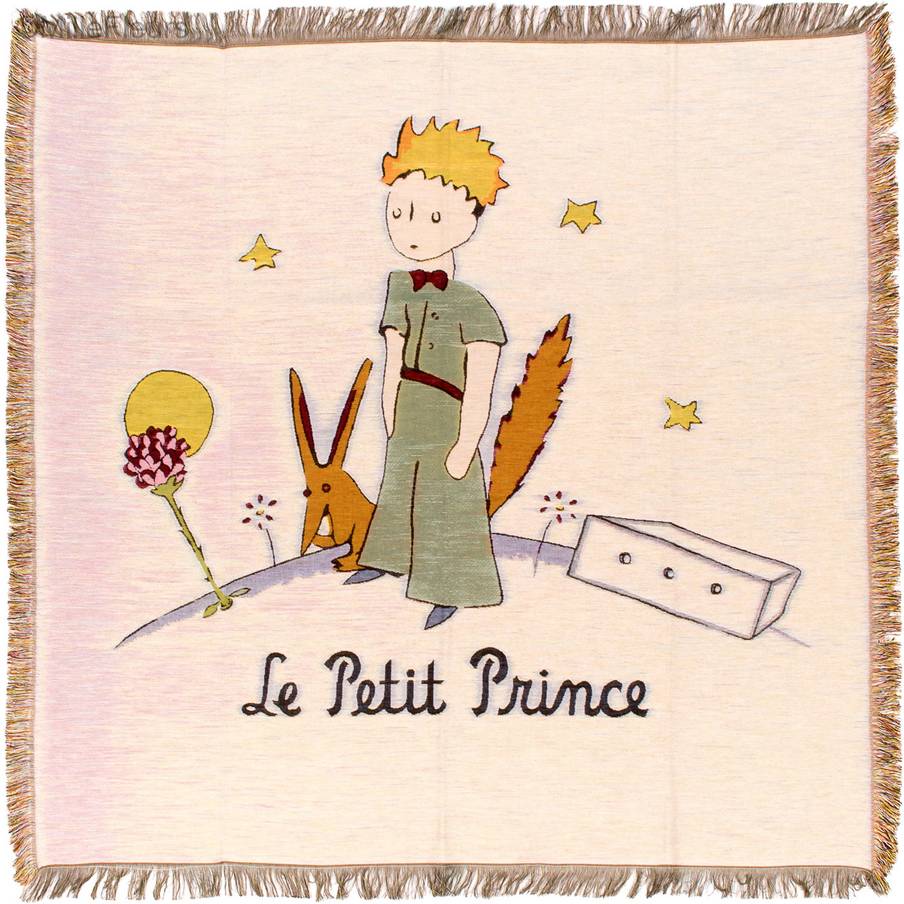 The Little Prince with fox Throws & Plaids The Little Prince - Mille Fleurs Tapestries