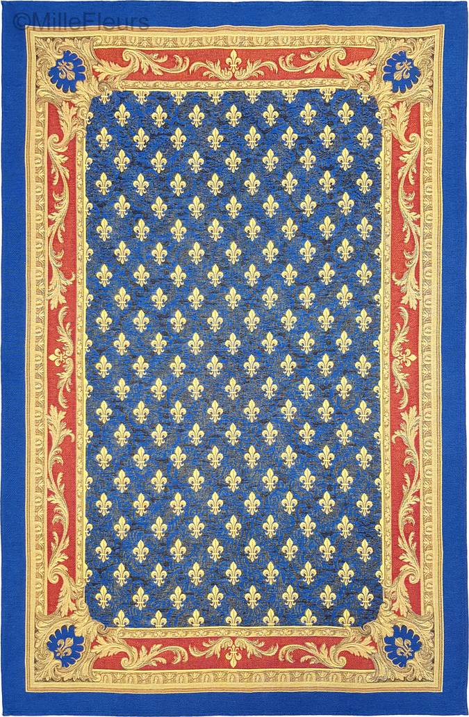 Flor de lis Mantas Medieval - Mille Fleurs Tapestries