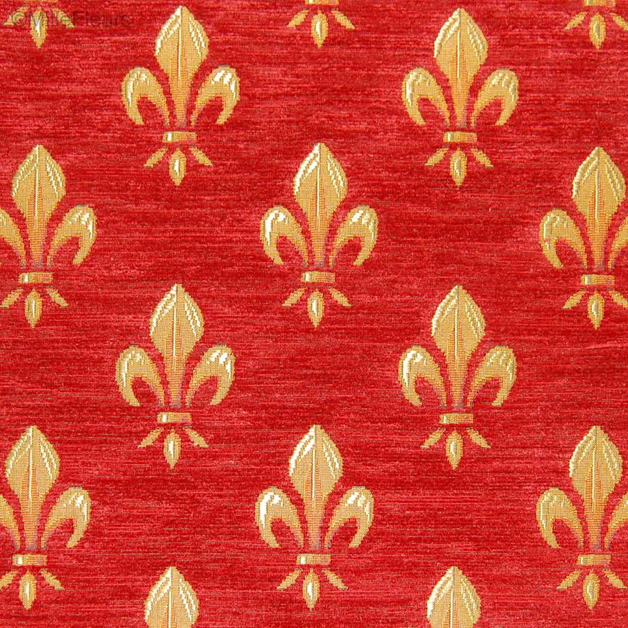 Fleur-de-Lys, rood Kussenslopen Fleur-de-Lis en Heraldiek - Mille Fleurs Tapestries