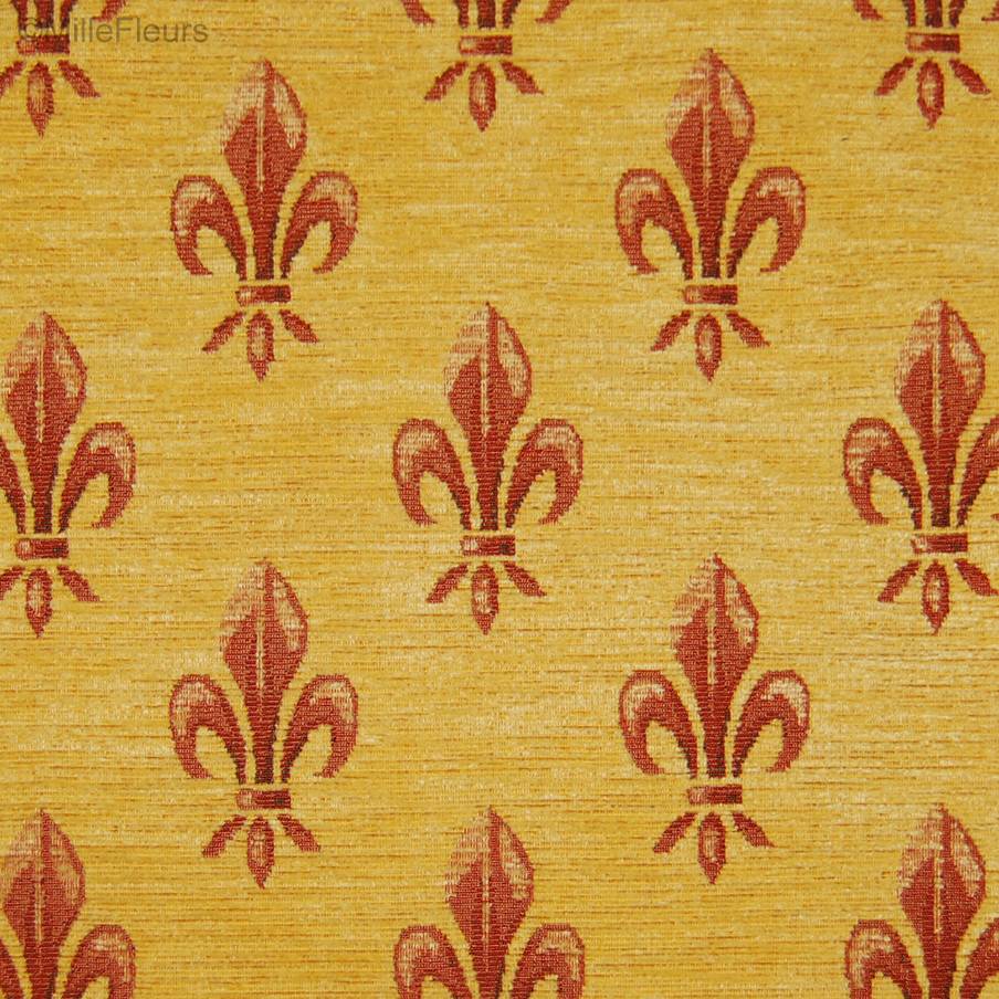 Fleur-de-Lis, yellow Tapestry cushions Fleur-de-Lis and Heraldic - Mille Fleurs Tapestries
