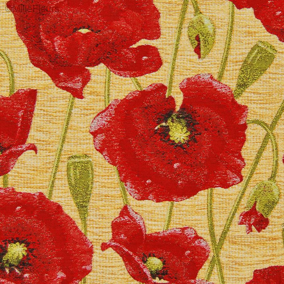 Klaproos, goud Kussenslopen Klaprozen - Mille Fleurs Tapestries