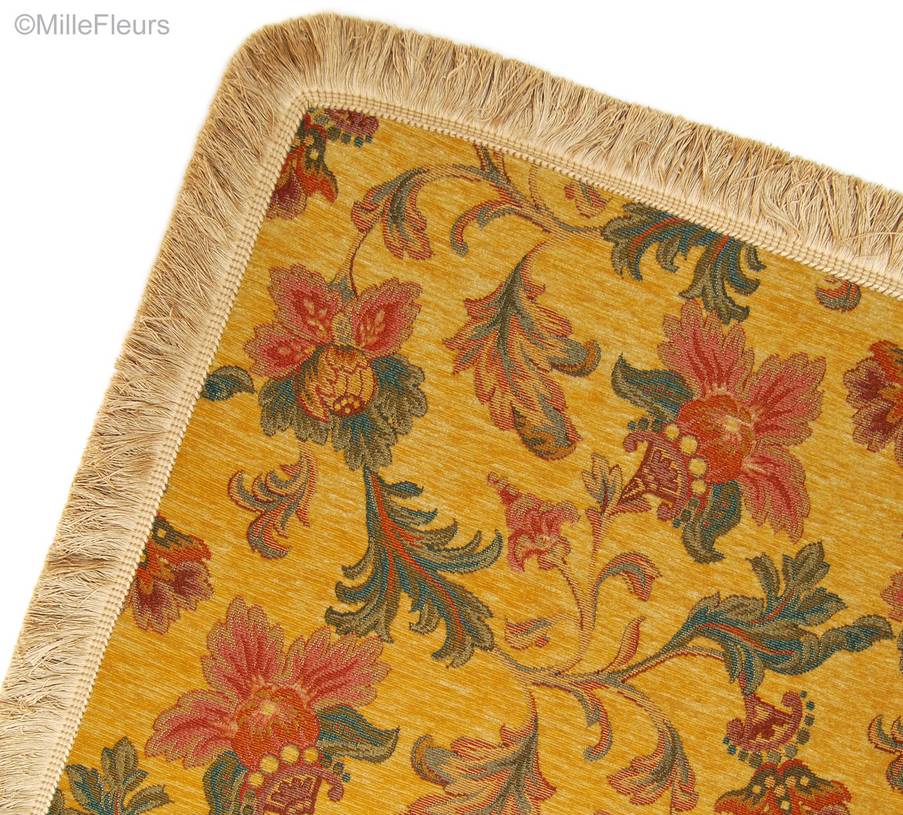 Beatrix, geel Plaids & Tafelkleden Chenille - Mille Fleurs Tapestries