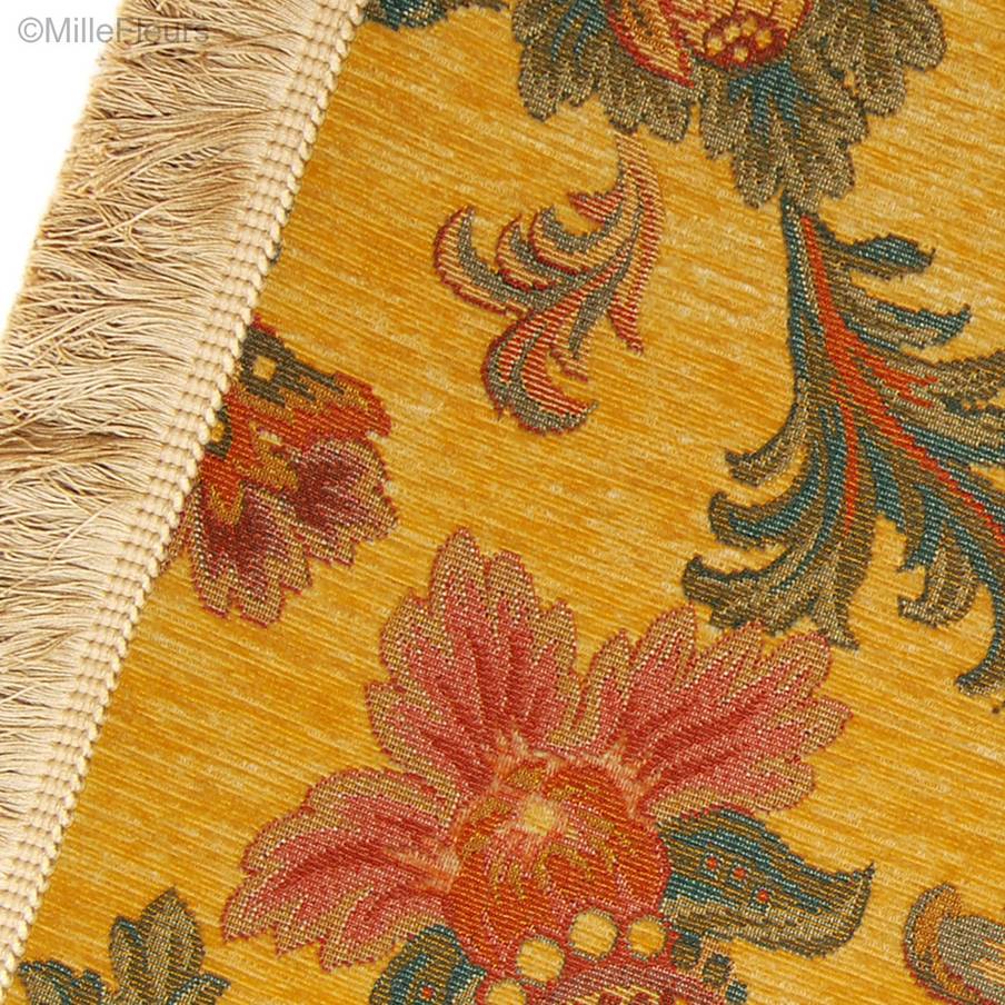 Beatrix, geel Plaids & Tafelkleden Chenille - Mille Fleurs Tapestries
