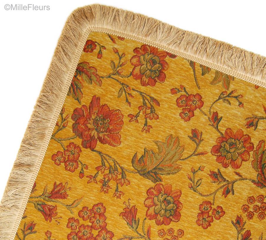 Elien, geel Plaids & Tafelkleden Chenille - Mille Fleurs Tapestries