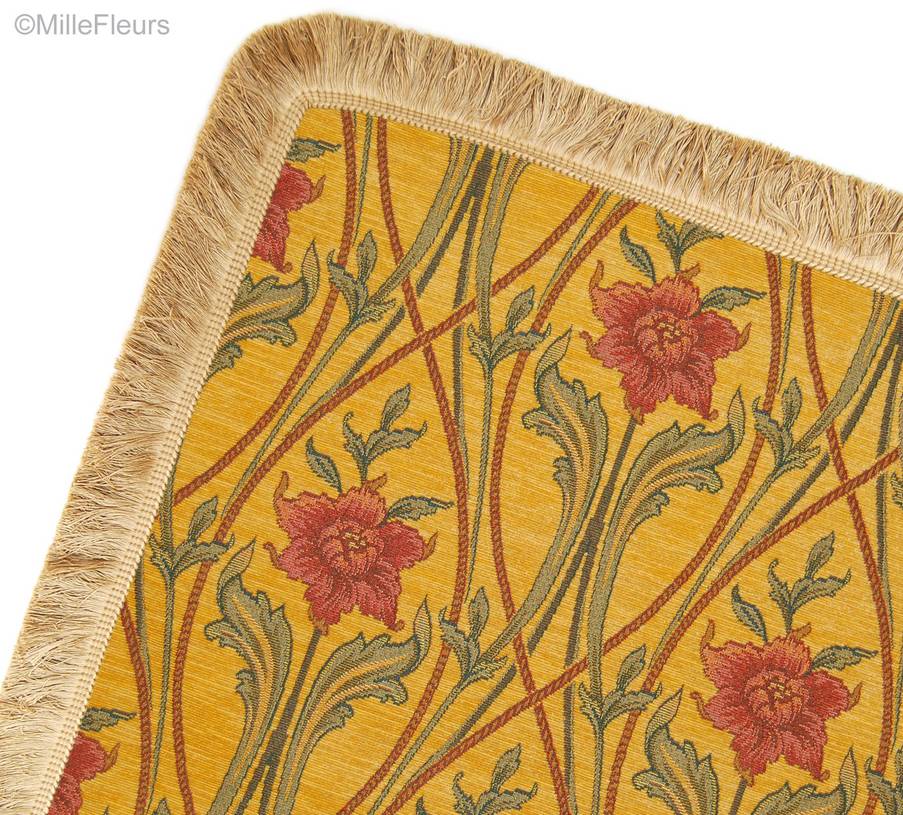Xylina, geel Plaids & Tafelkleden Chenille - Mille Fleurs Tapestries