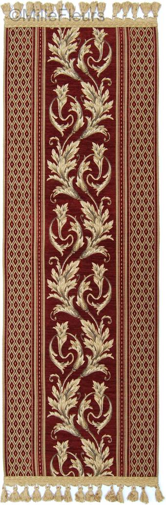 Acanthusbladeren, bordeaux Tafellopers William Morris - Mille Fleurs Tapestries