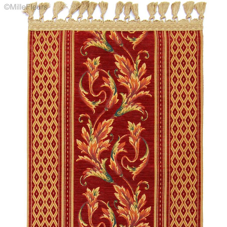 Feuilles d'acanthe, rouge Chemins de table William Morris - Mille Fleurs Tapestries