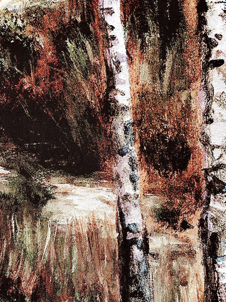 Birch Path Wall tapestries Contemporary Artwork - Mille Fleurs Tapestries