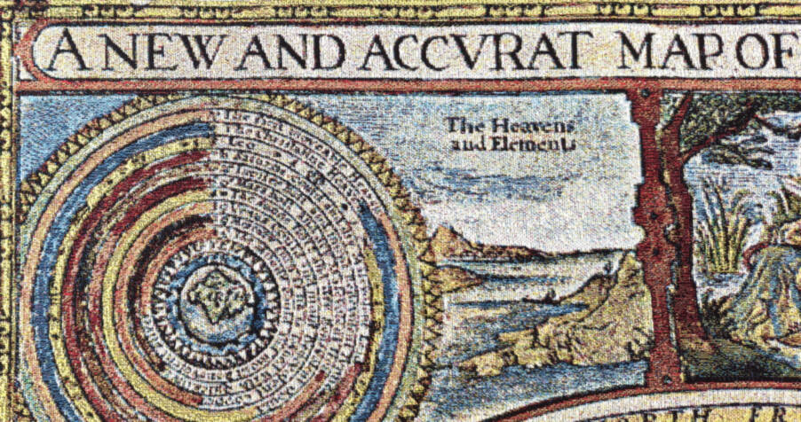 A New Map Wandtapijten Kaarten en Nautisch - Mille Fleurs Tapestries