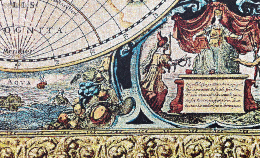Carte Antique Tapisseries murales Cartes et Nautiques - Mille Fleurs Tapestries