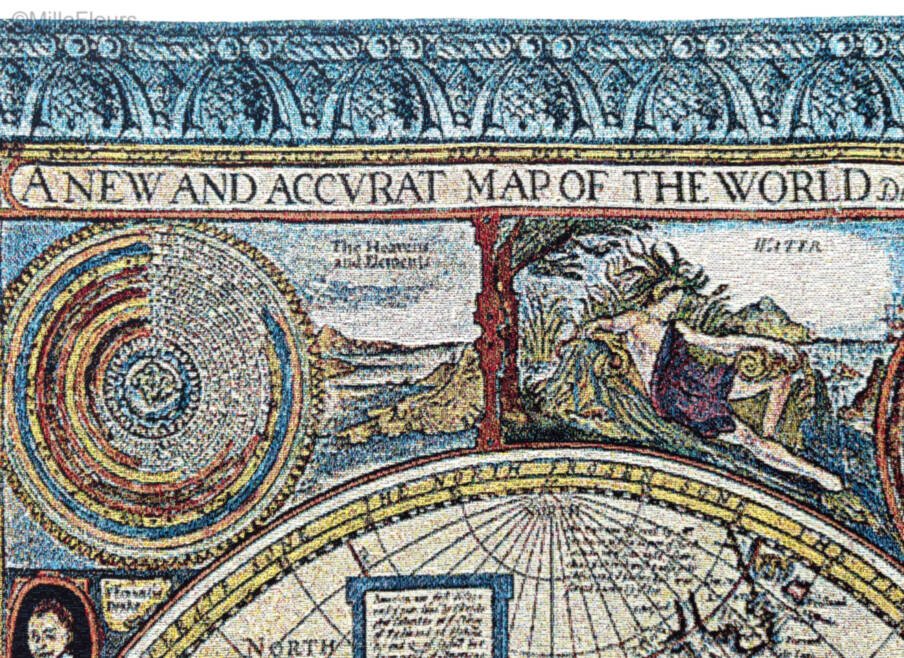 A New Map Wandtapijten Kaarten en Nautisch - Mille Fleurs Tapestries