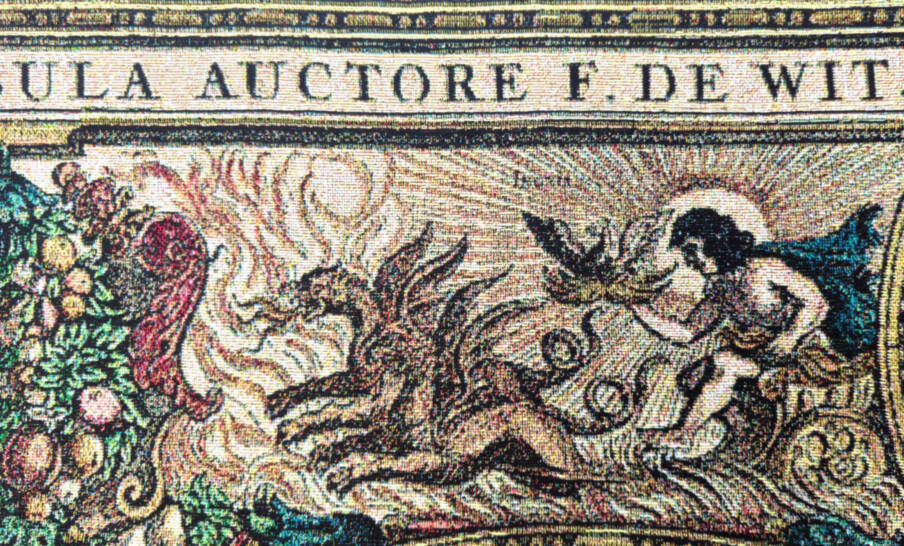 Nova Totius Terrarum Orbis Tabula Wandtapijten Kaarten en Nautisch - Mille Fleurs Tapestries