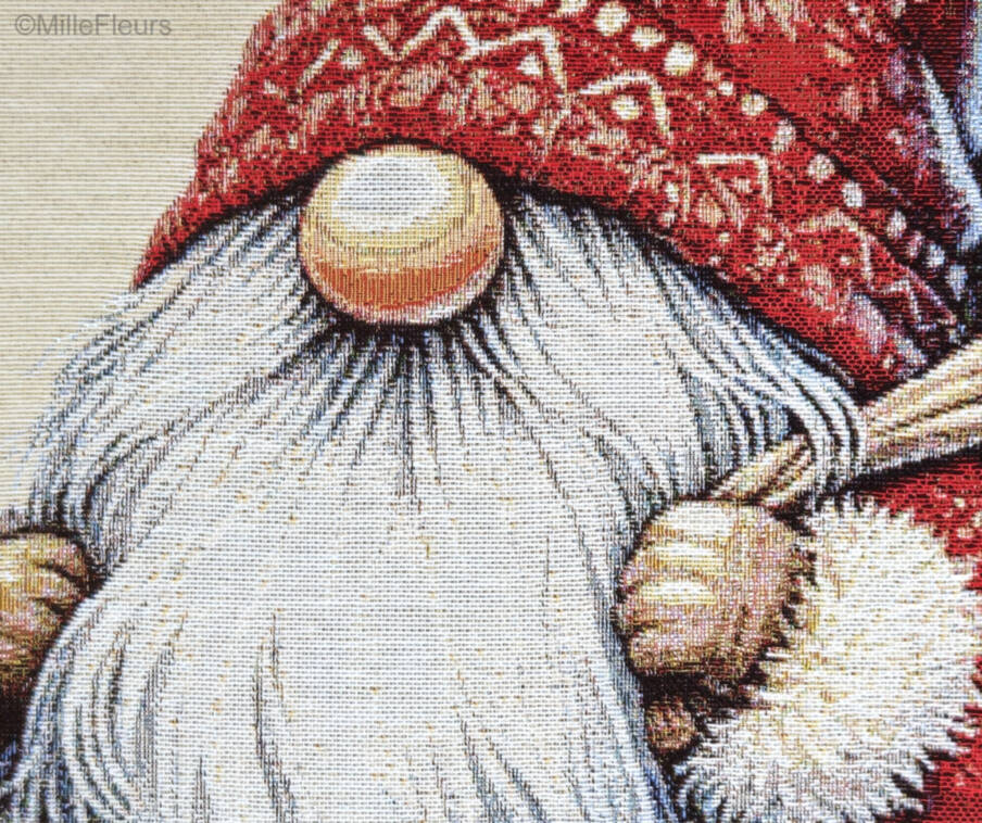 Papá Noel escribiendo Fundas de cojín Navidad & Invierno - Mille Fleurs Tapestries