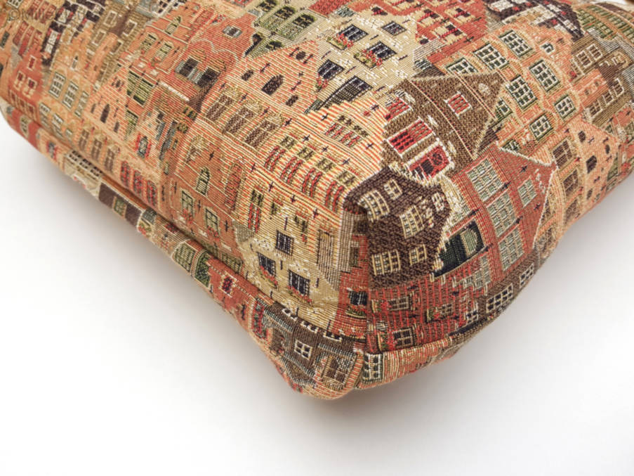 Bruges Houses Tote Bags Bruges - Mille Fleurs Tapestries