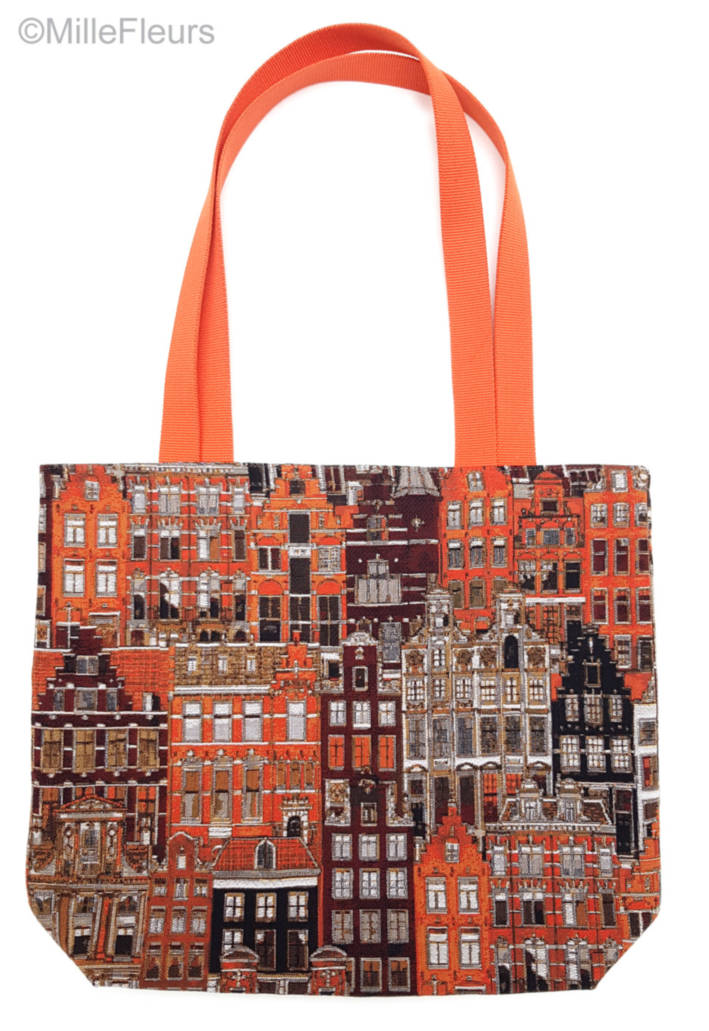 Flemish Facades Tote Bags Bruges and Belgium - Mille Fleurs Tapestries
