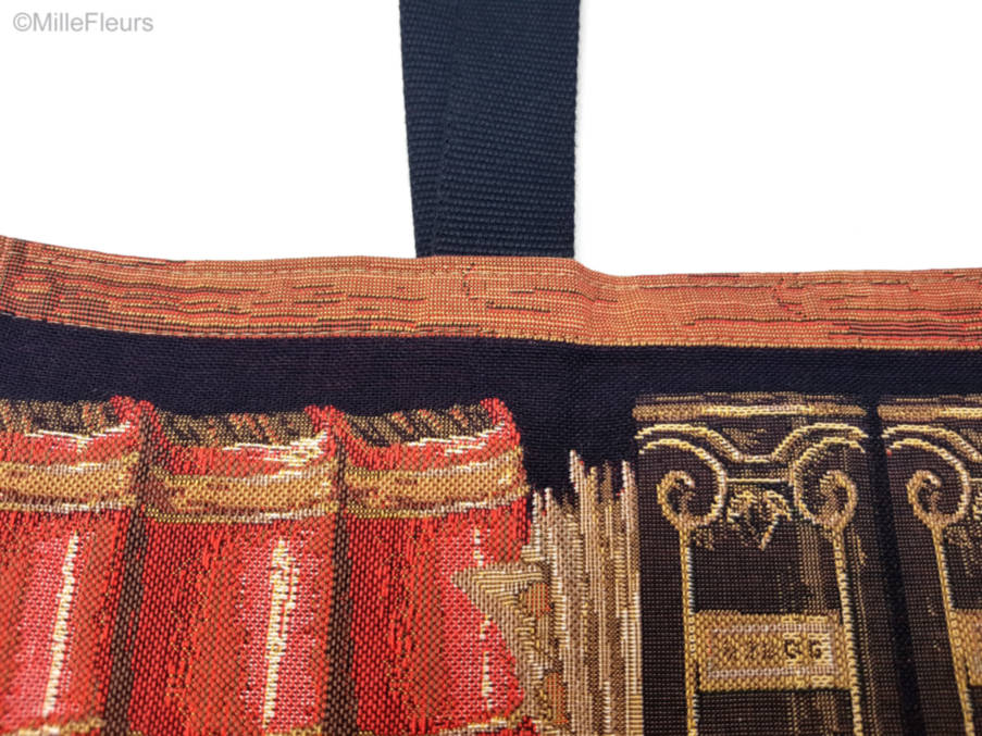 Library London Amsterdam Tote Bags Bookshelves - Mille Fleurs Tapestries