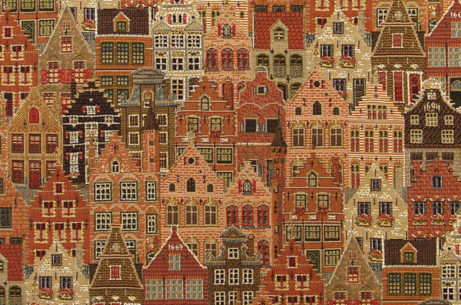 Brugse Huizen Kussenslopen Belgische Historische Steden - Mille Fleurs Tapestries
