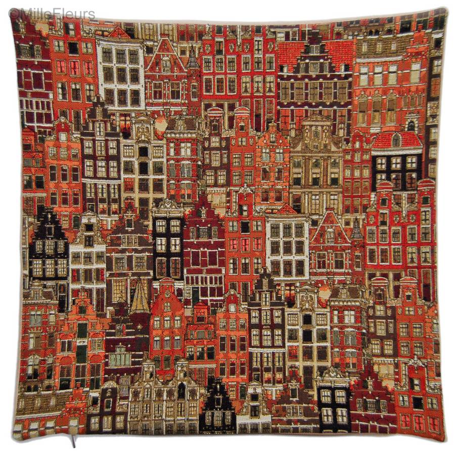 Casas Flamencas Fundas de cojín Ciudades Históricas Belgas - Mille Fleurs Tapestries