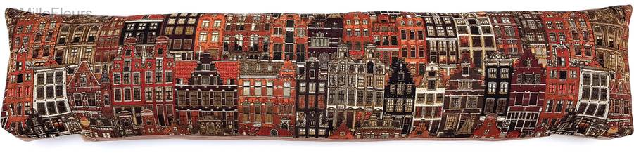Flemish Houses Tapestry cushions Bolsters - Mille Fleurs Tapestries