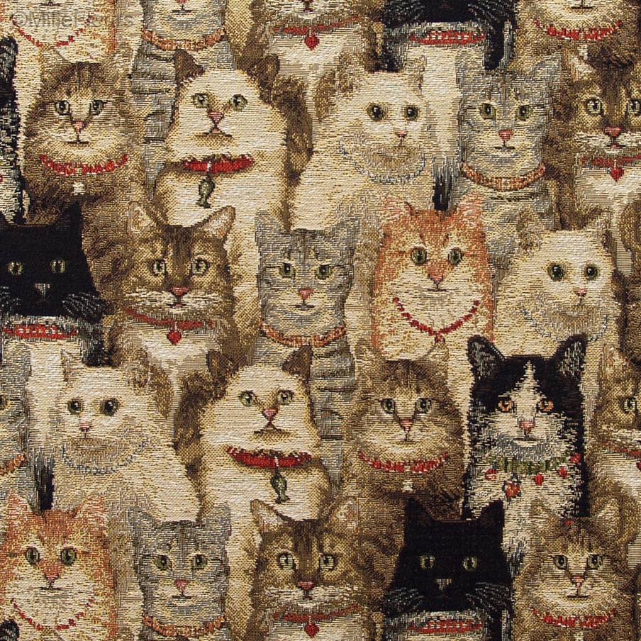 Cats with Collar Tapestry cushions Cats - Mille Fleurs Tapestries