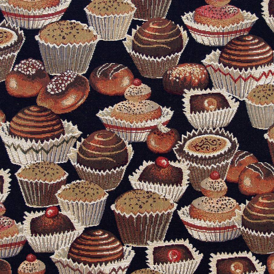 Cupcakes, zwart Kussenslopen *** uitverkoop *** - Mille Fleurs Tapestries