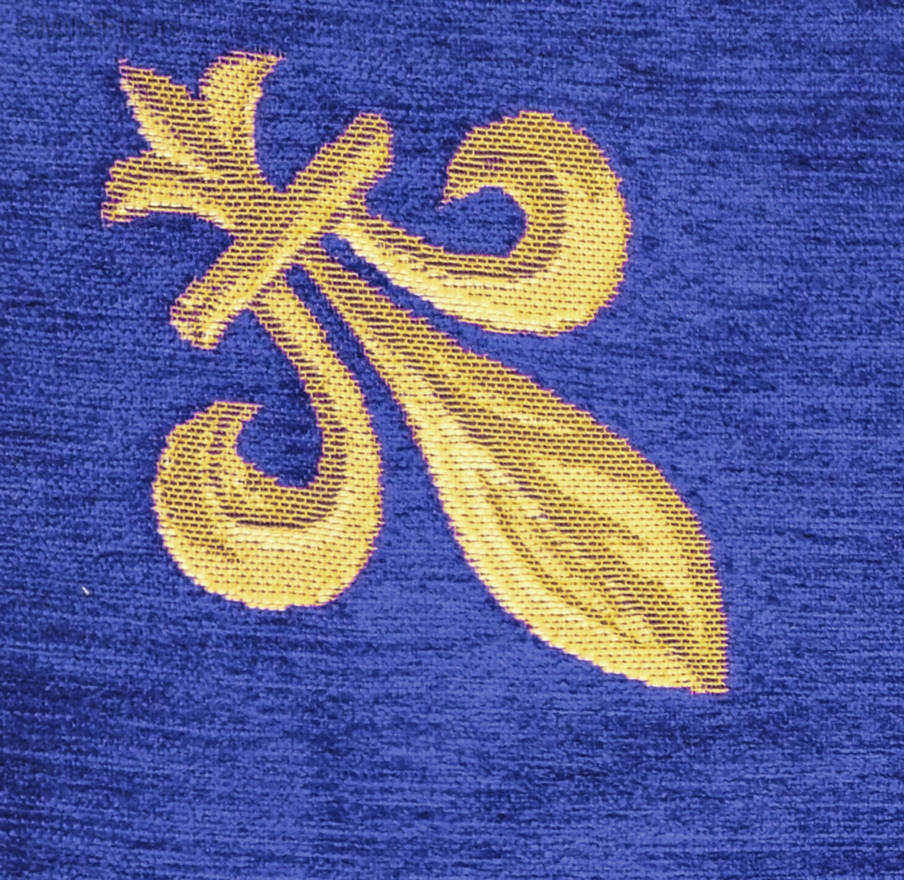 Fleur-de-Lys, blauw Sierkussens Fleur-de-Lis en Heraldiek - Mille Fleurs Tapestries