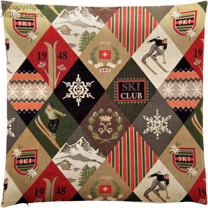 Ski Club Sierkussens *** uitverkoop *** - Mille Fleurs Tapestries