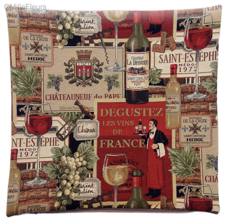 Wines Tapestry cushions Wine - Mille Fleurs Tapestries